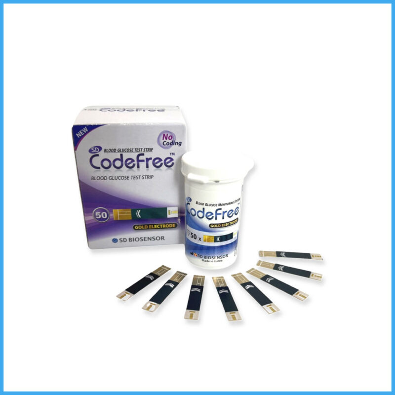 Code Free Blood Glucose Test Strips 50 Strips