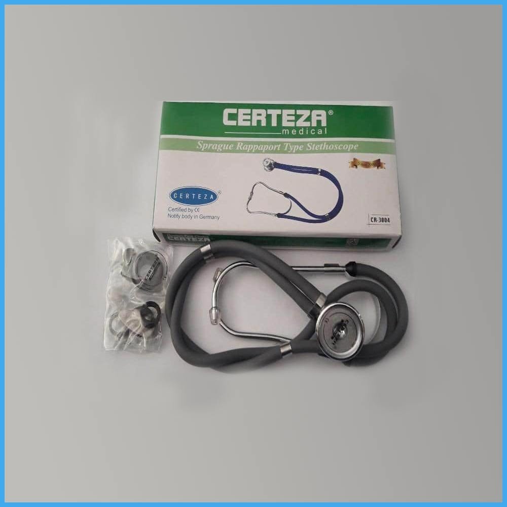 Certeza-CR3004-Stethscope-Gray.jpg Certeza CR3004 Stethoscope (Rappaport Head/Dual Tube) - Image 1