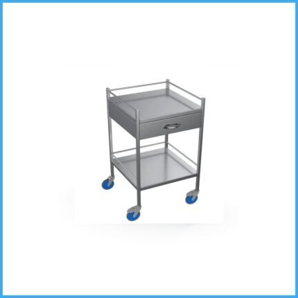 Instrument Trolley SS Top and Iron Frame Ecnome Quality Pak Made Size 18X24 With Draws